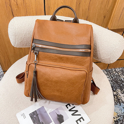 26*33*13cm 多機能でスタイリッシュな PU レザー レディース旅行用バックパック