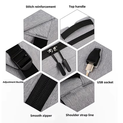 カスタムLOGO 男性用ラップトップバックサック ビジネスサック a dos 防水 オックスフォード バックパック USB付き学生用 バックパック
