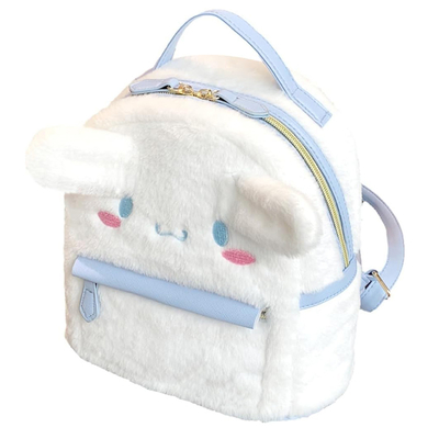 女の子のための可愛い毛皮毛皮犬 ミニバックサック 子供のためのダブルショルダーバッグ ギフト カワイ 学校のバックサック