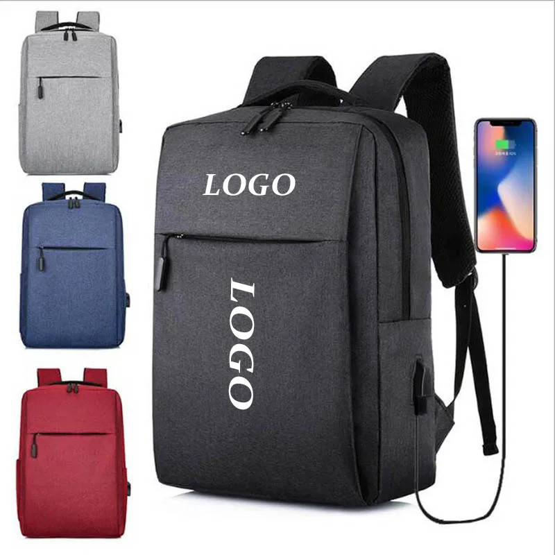 カスタムLOGO 男性用ラップトップバックサック ビジネスサック a dos 防水 オックスフォード バックパック USB付き学生用 バックパック